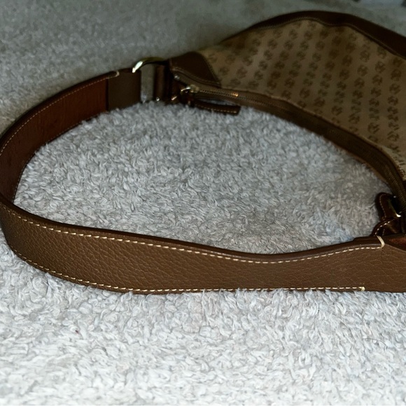 Dooney & Bourke Signature Tan and Brown Hobo Bag - Picture 10 of 15